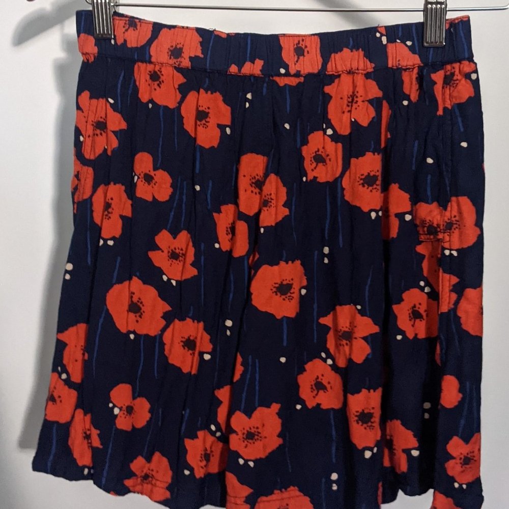 Urban Outfitters printed poppy skirt with pockets.